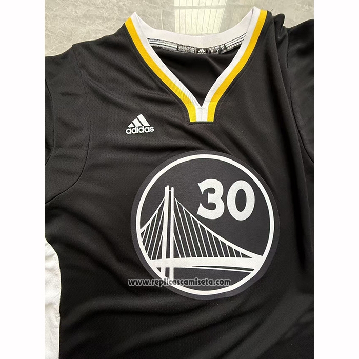 Camiseta Manga Corta Golden State Warriors Stephen Curry NO 30 Negro